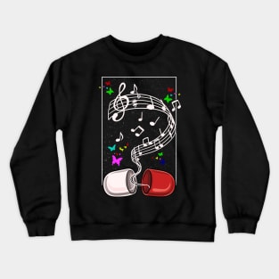 Music Musician Art Graphic Pill Gift Crewneck Sweatshirt